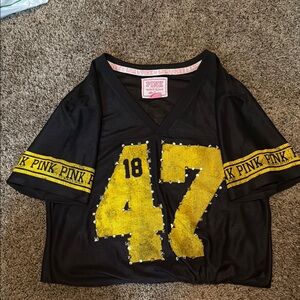 Pink Black and Yellow Jersey Top
